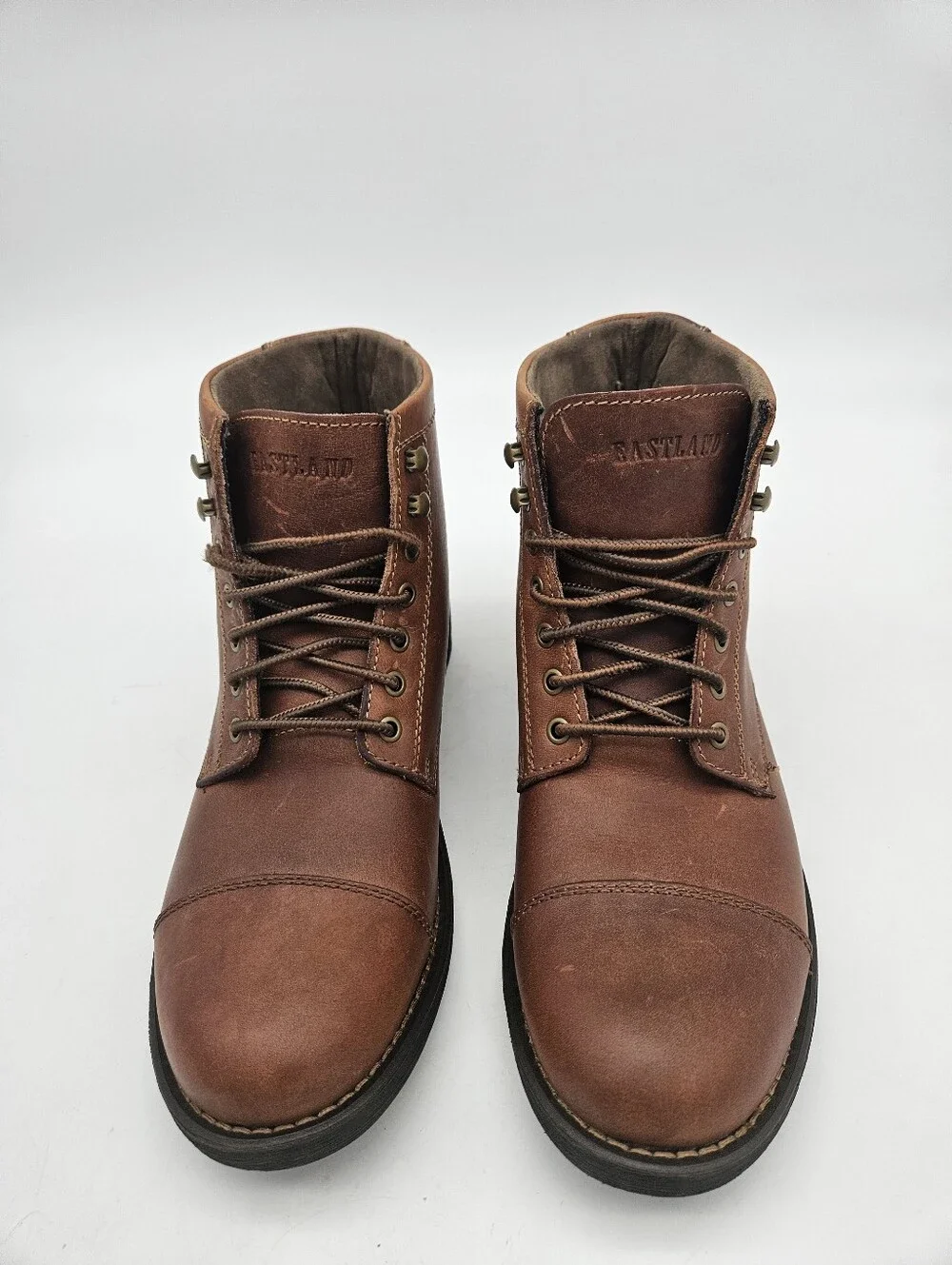 Eastland High Fidelity Boots Mens Brown Leather Ankle Combat Lace Up Size 10D
